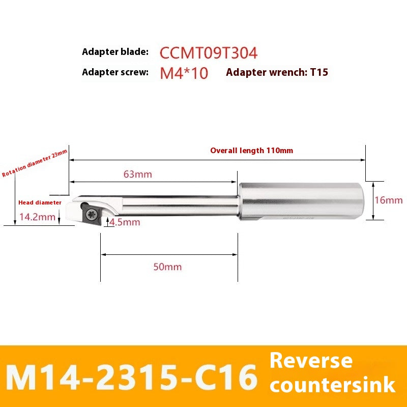 1146-Reverse Countersink Cutter Machining Center Reverse Countersink Face Milling Toolholder Reverse Pull Countersink Cutter Inverted Pull Reverse Scrape Countersink Toolholder Shandong Denso Pricision Tools Co.,Ltd.